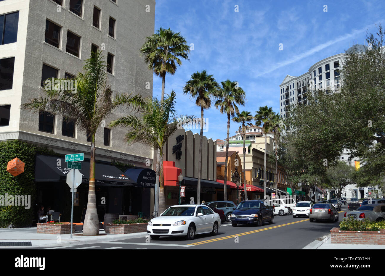 Main Street, Downton Sarasota Florida Stock Photo