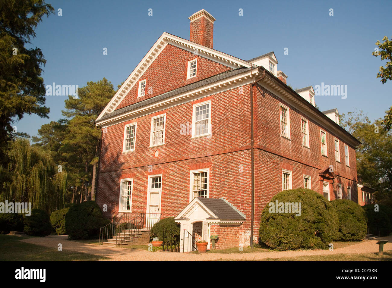 Main house on Berkeley Plantation, Charles City, Virginia, USA Stock