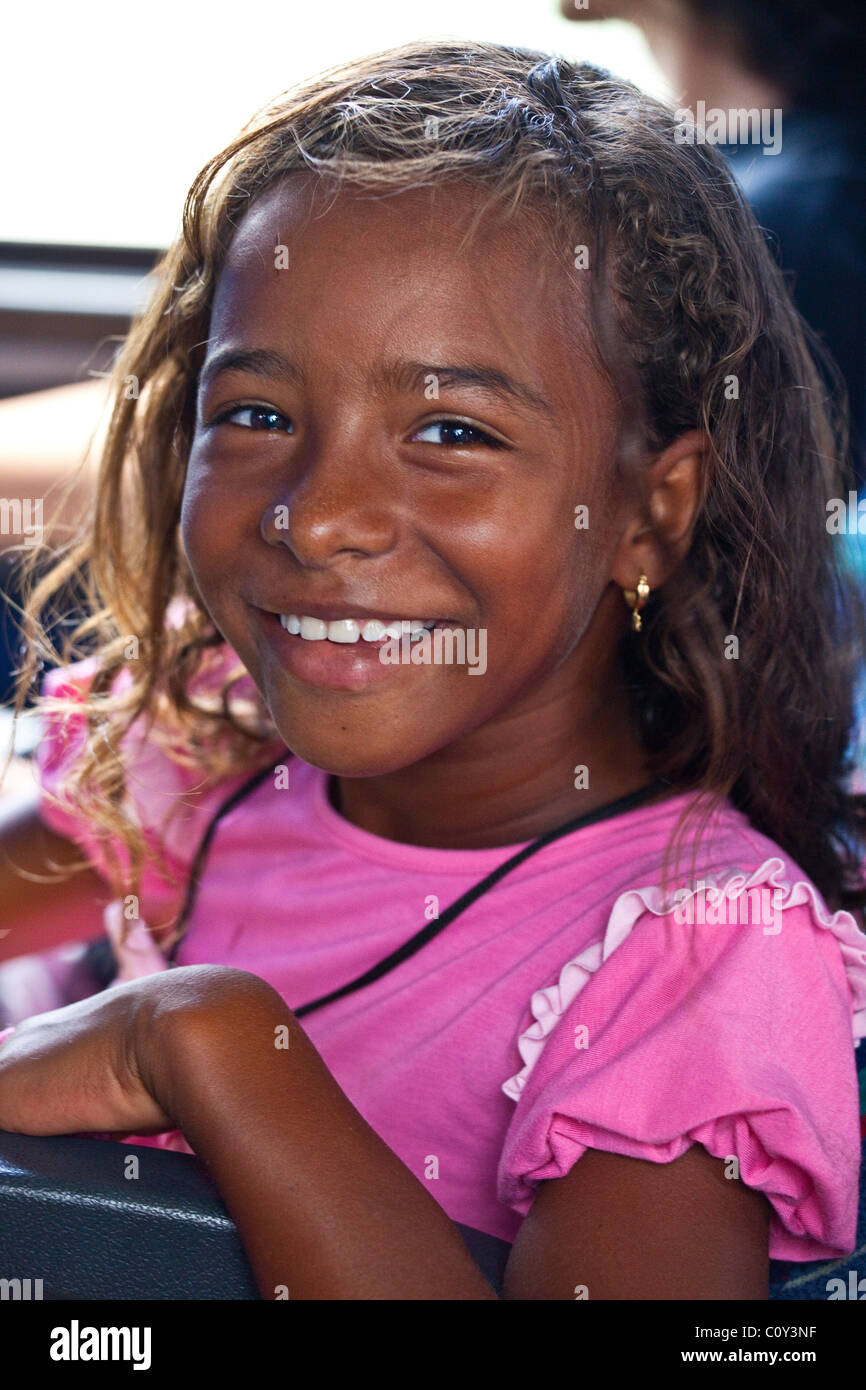 Young Brazilian girl, Salvador, Brazil Stock Photo