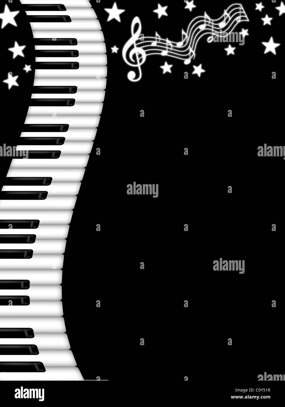 Piano instrument treble clef Black and White Stock Photos & Images - Alamy