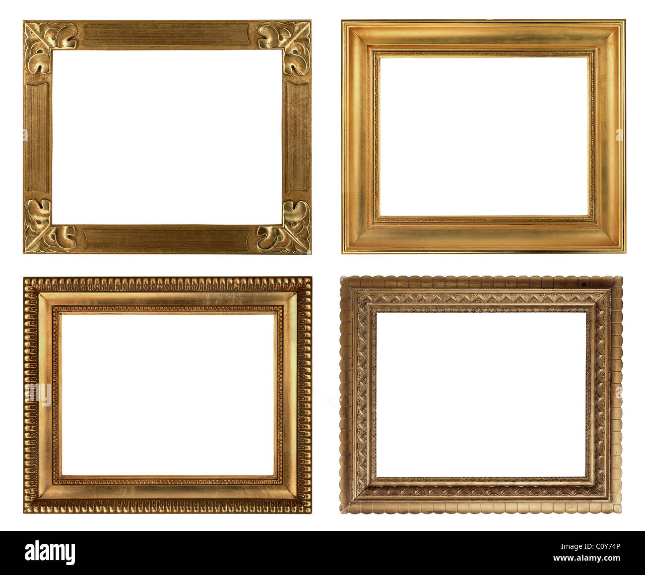 Collection picture gold frame with a decorative pattern Stock Photo Alamy