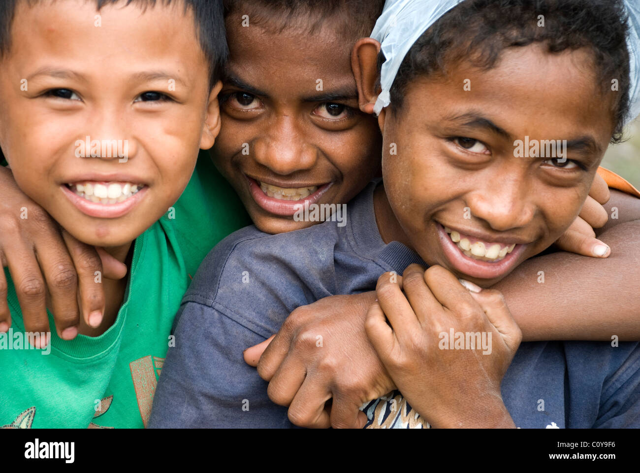 boys in kupang, west timor, indonesia Stock Photo