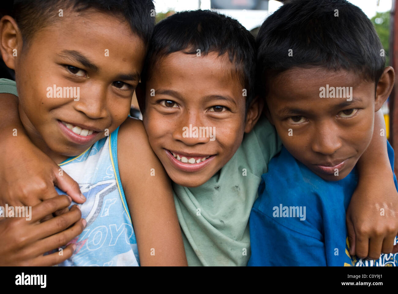 boys in kupang, west timor, indonesia Stock Photo