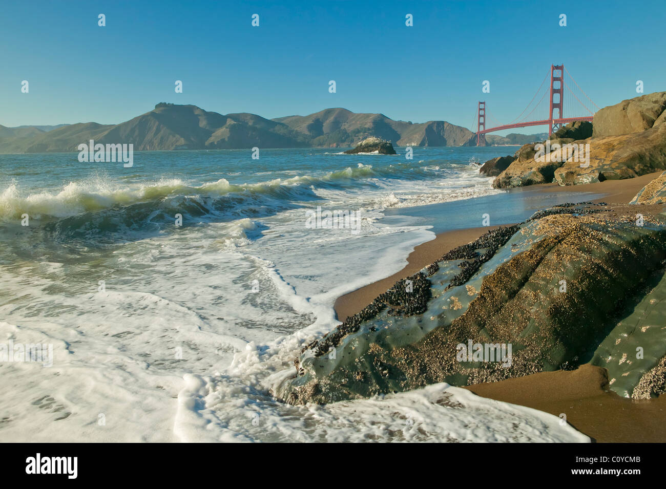 Golden Gate Bridge from Baker Beach, San Francisco Stock Photo Alamy