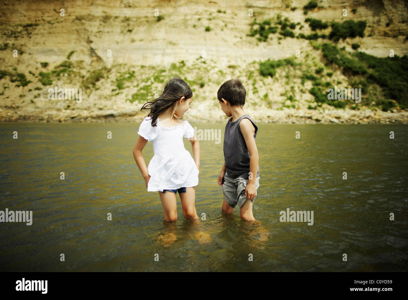 Boy in river hi-res stock photography and images - Alamy