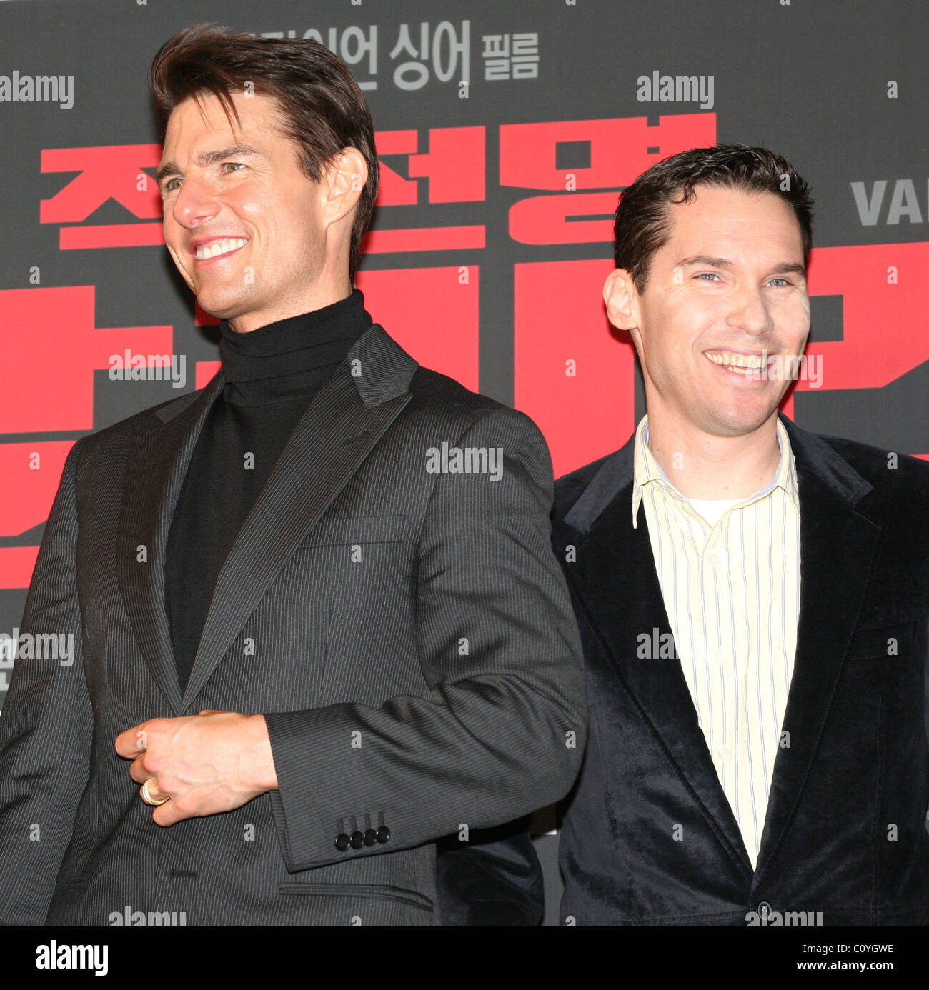 Tom Cruise and director Bryan Singer attend the Korean premiere of 'Valkyrie' at Megabox Coex Seoul, South Korea - 18.10.09 Stock Photo