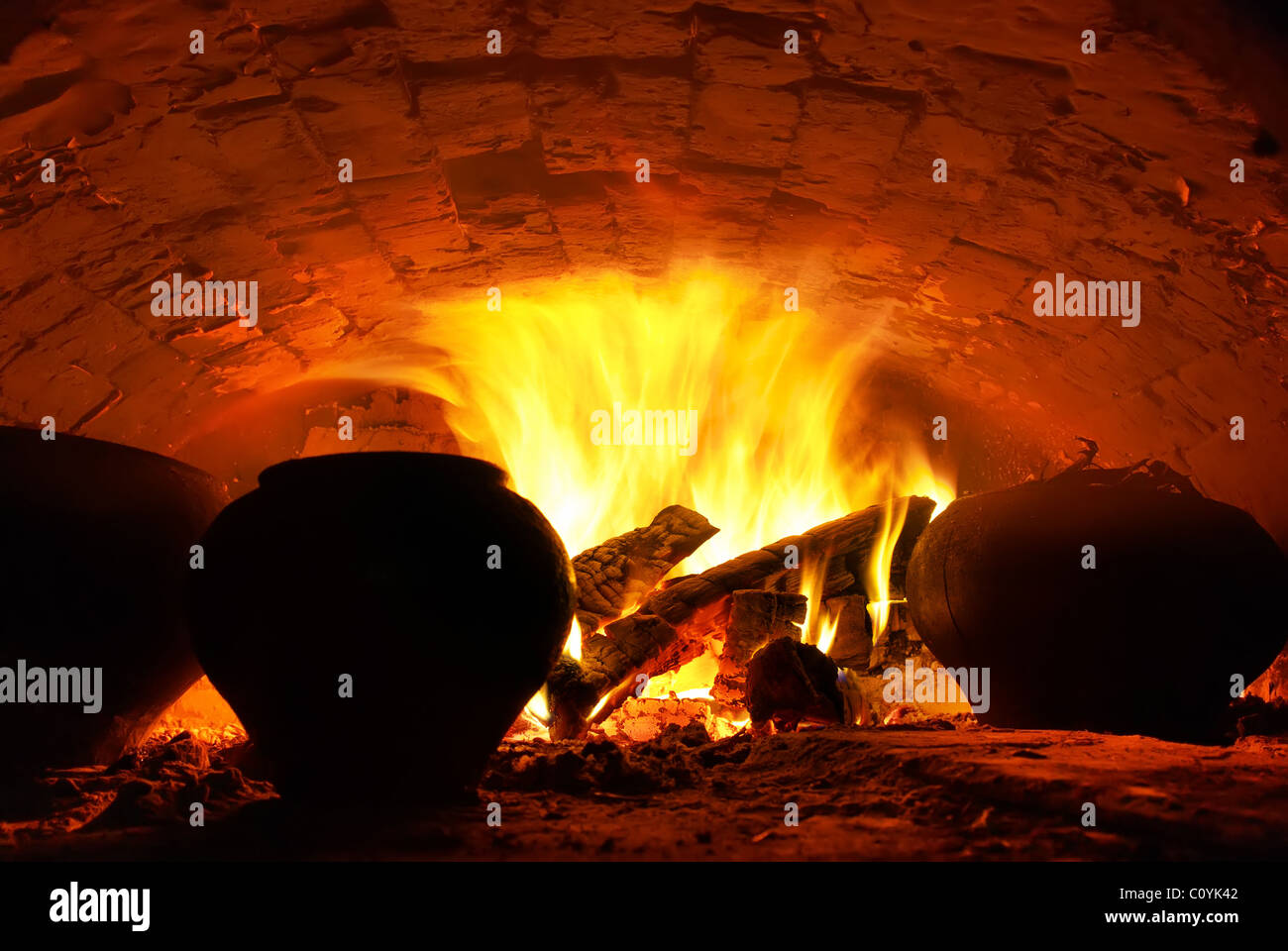In hot stove. Element of design Stock Photo Alamy