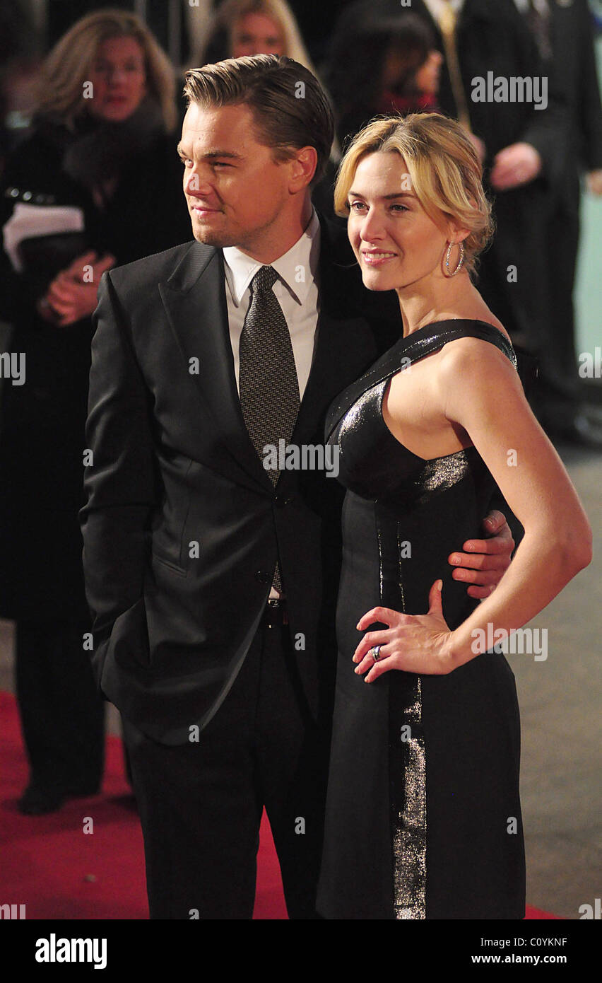 Leonardo DiCaprio and Winslet Revolutionary Road film premiere held at the Odeon Leicester Square - Arrivals London Stock Photo - Alamy