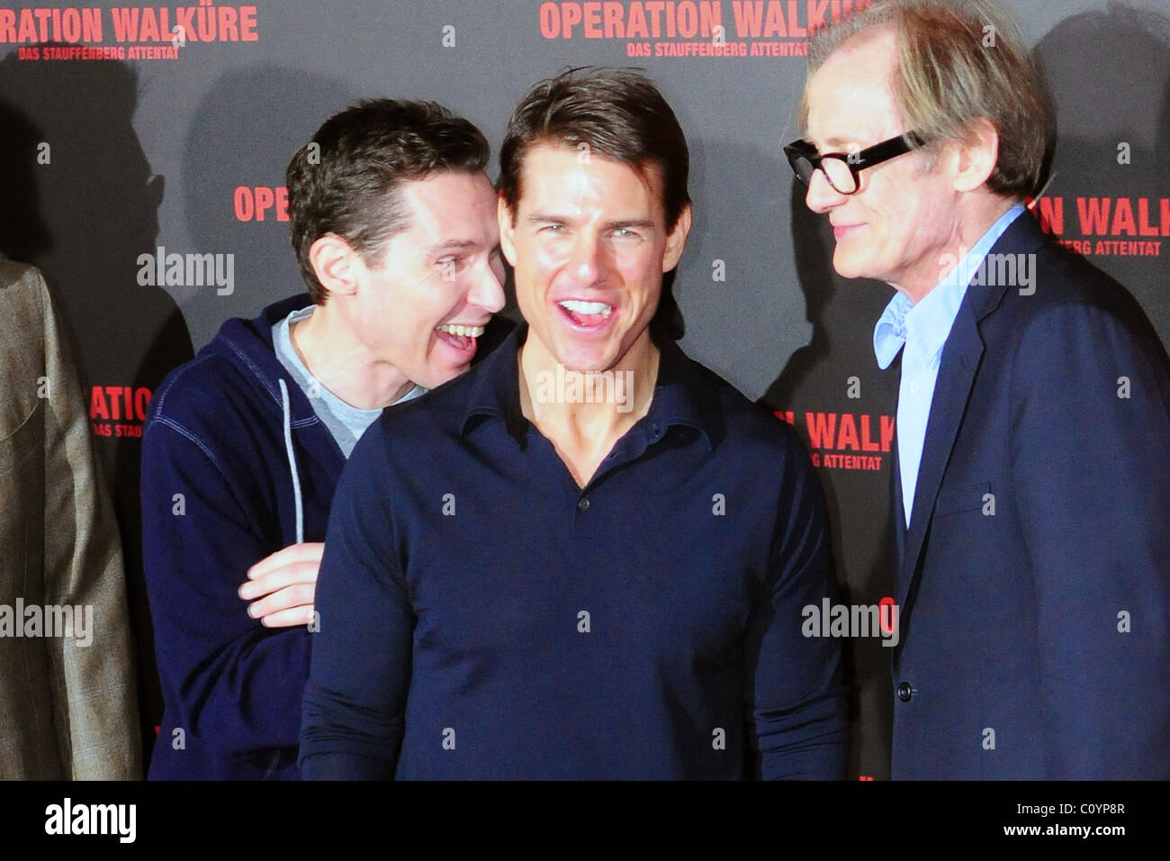 Bryan Singer, Tom Cruise, Bill Nighy 'Operation Walkre: Das Stauffenberg Attentat' ('Valkyrie') photocall at Hotel de Rome Stock Photo
