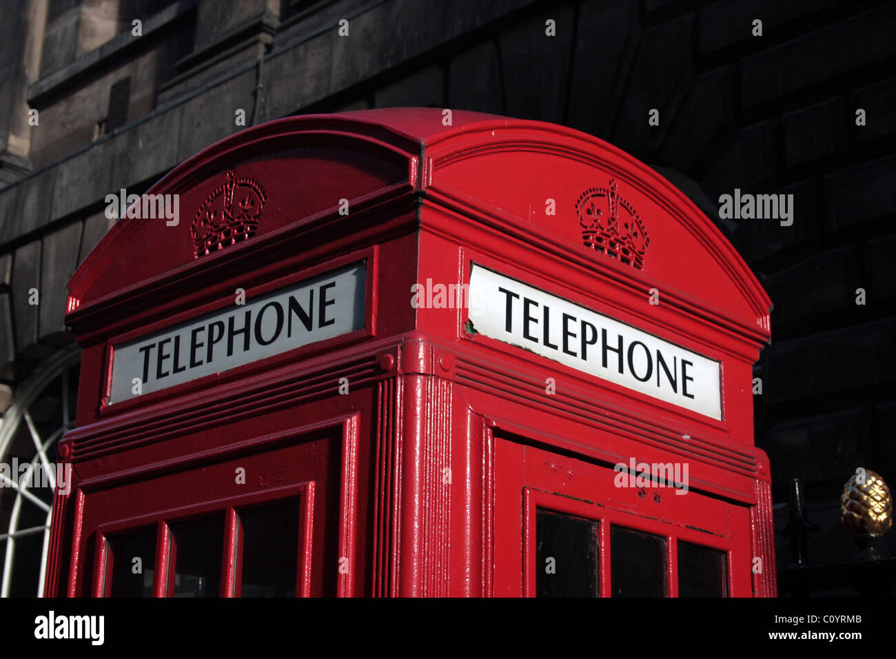 red British telephone box Stock Photo - Alamy