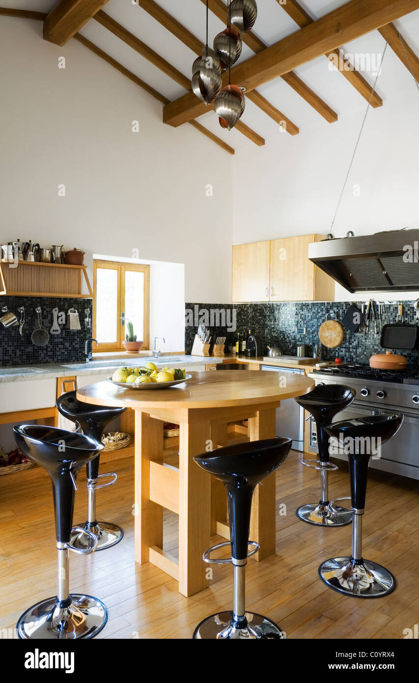wallpapers Modern Farmhouse Kitchen Wood Ceiling alamy
