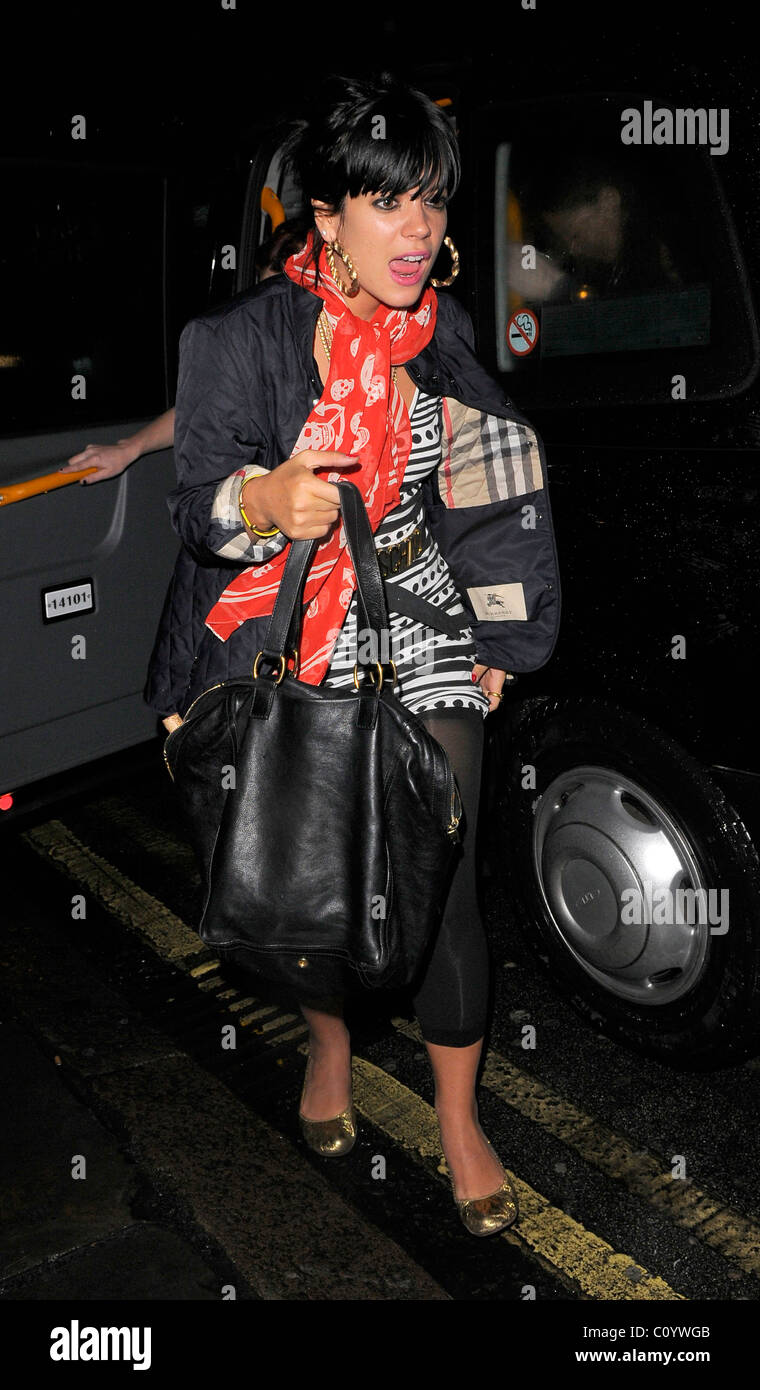 Lily Allen was on fine form, during a night out in London. She arrived ...