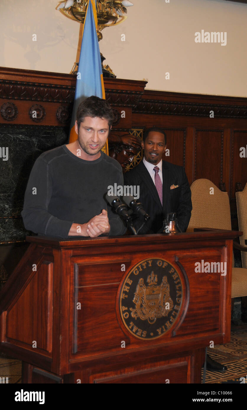 Gerard Butler and Jamie Foxx Stars of the upcoming film 'Law Abiding