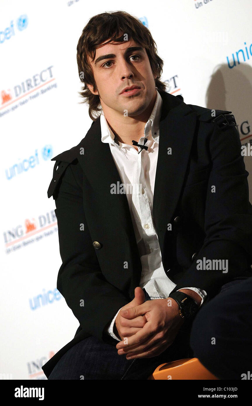 Spanish F1 racing driver Fernando Alonso will drive a school bus for