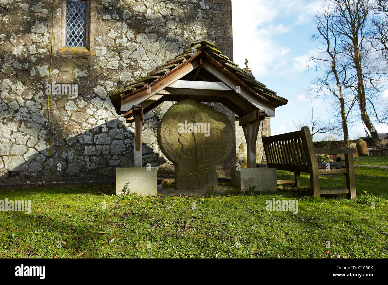 Wheel Cross, St Cannas Church, Llangan, Vale of Wales, UK