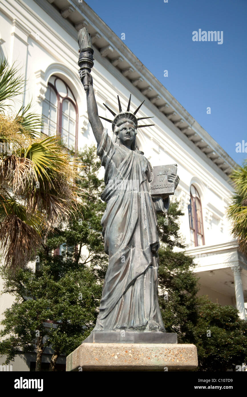 copy of Statue of Liberty in city of Wilmington North Carolina Stock