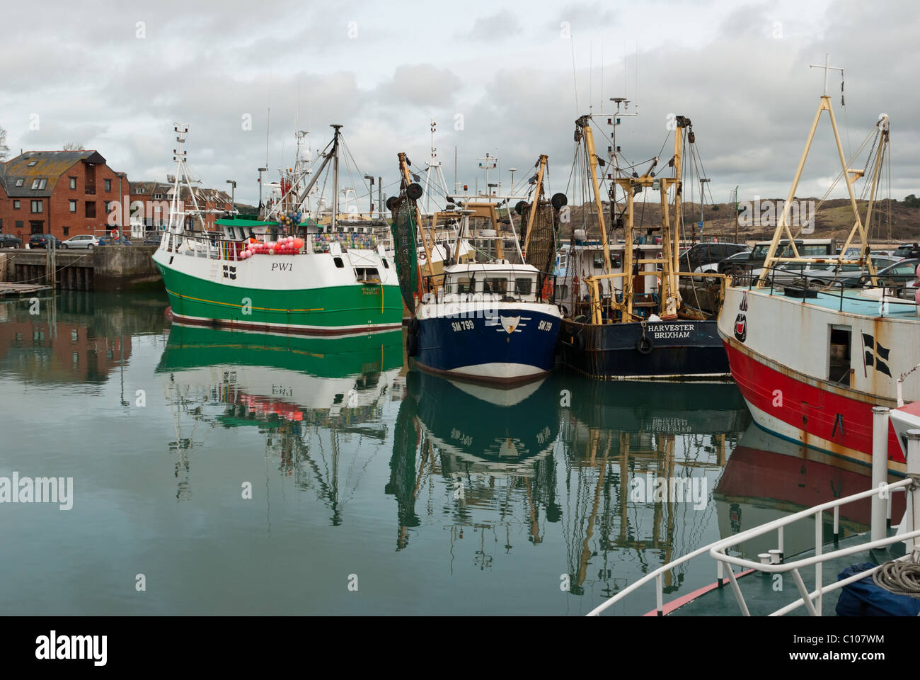 Fishing boats in Padstow Harbour Stock Photo Alamy