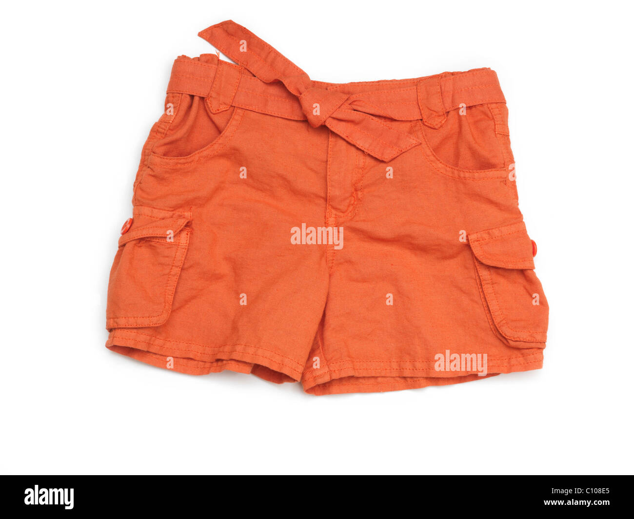 A Pair Of Childrens Orange Shorts Stock Photo Alamy