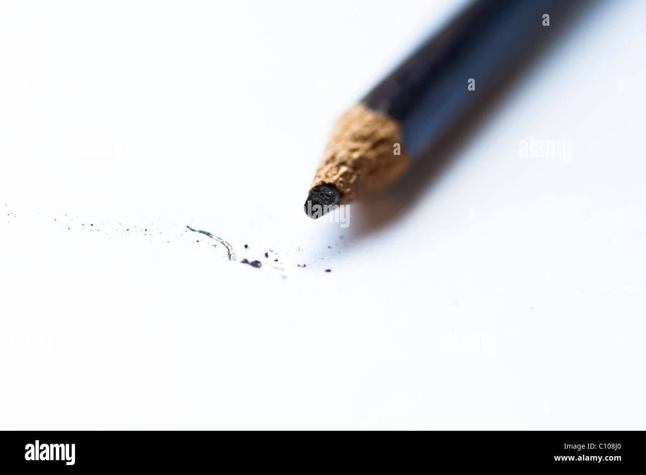 Pencil with broken point. Very shallow depth of field Stock Photo