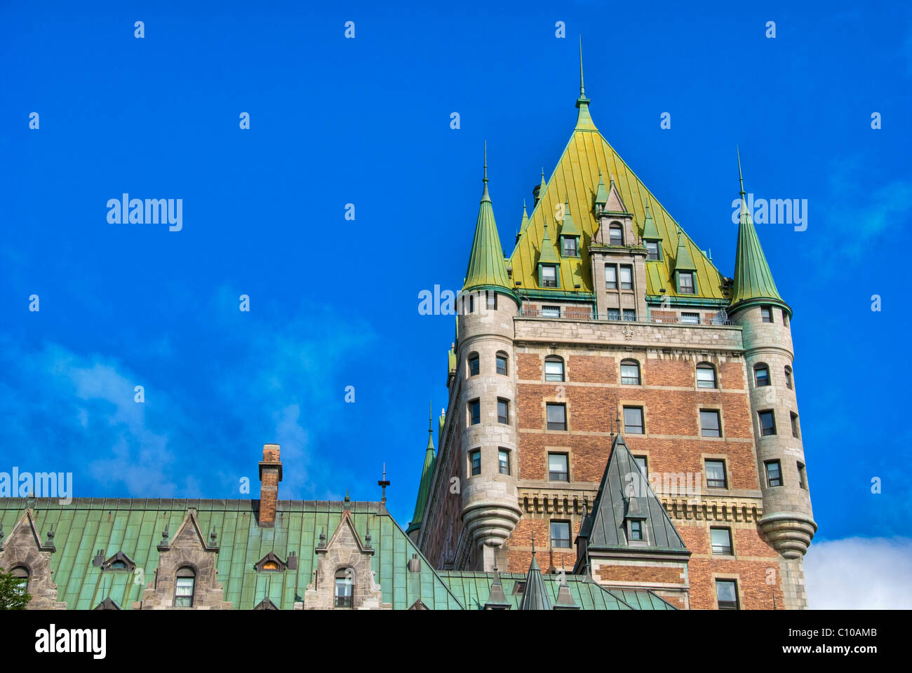 Detail of the Quebec Castle, Canada, August 2006 Stock Photo