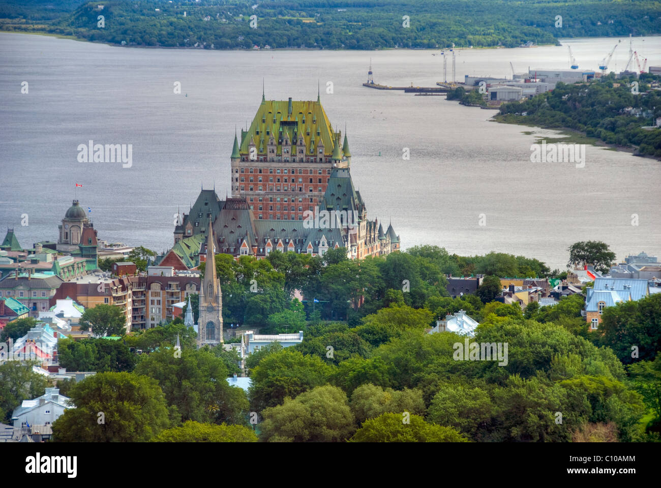Detail of the Quebec Castle, Canada, August 2006 Stock Photo