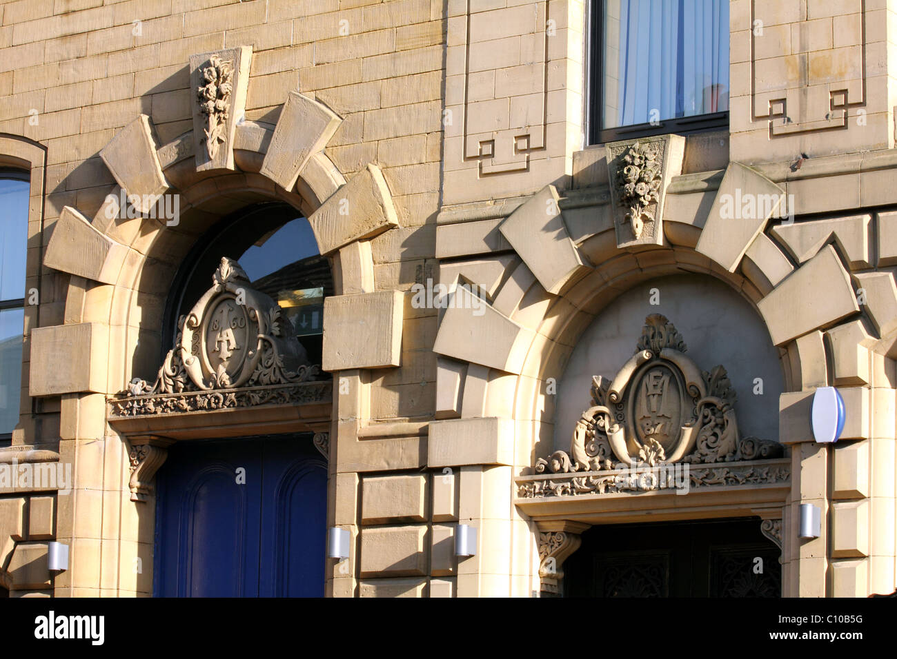 Ornate Door Arches in Little Germany Bradford Yorkshire United Kingdom UK Stock Photo
