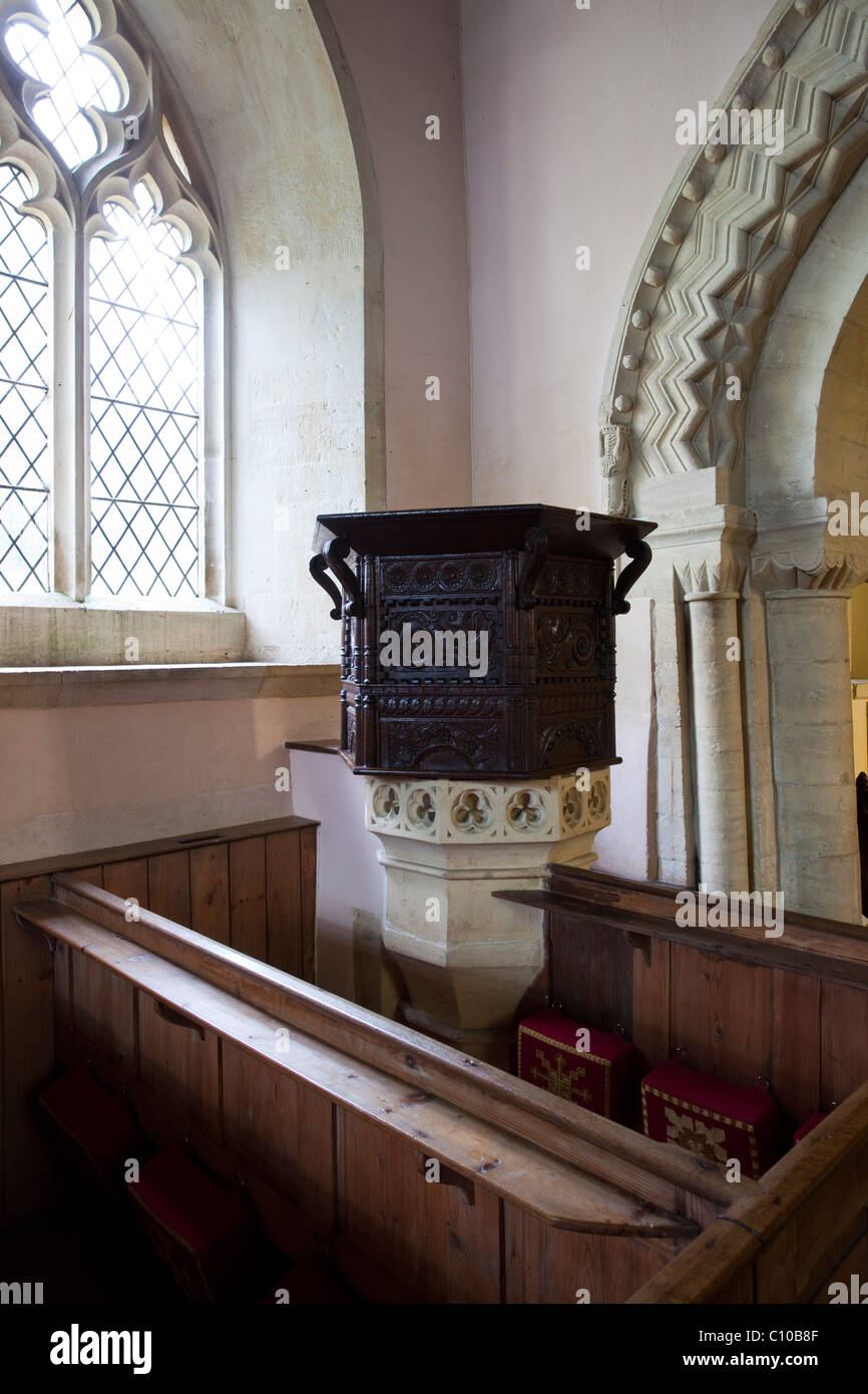 St John, Elkstone, Gloucestershire, ancient Norman church Stock Photo Alamy