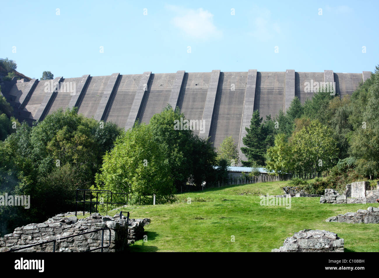 Clywedog Dam in Mid wales Stock Photo