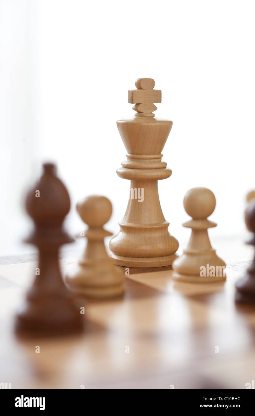 chess game showing king Stock Photo Alamy