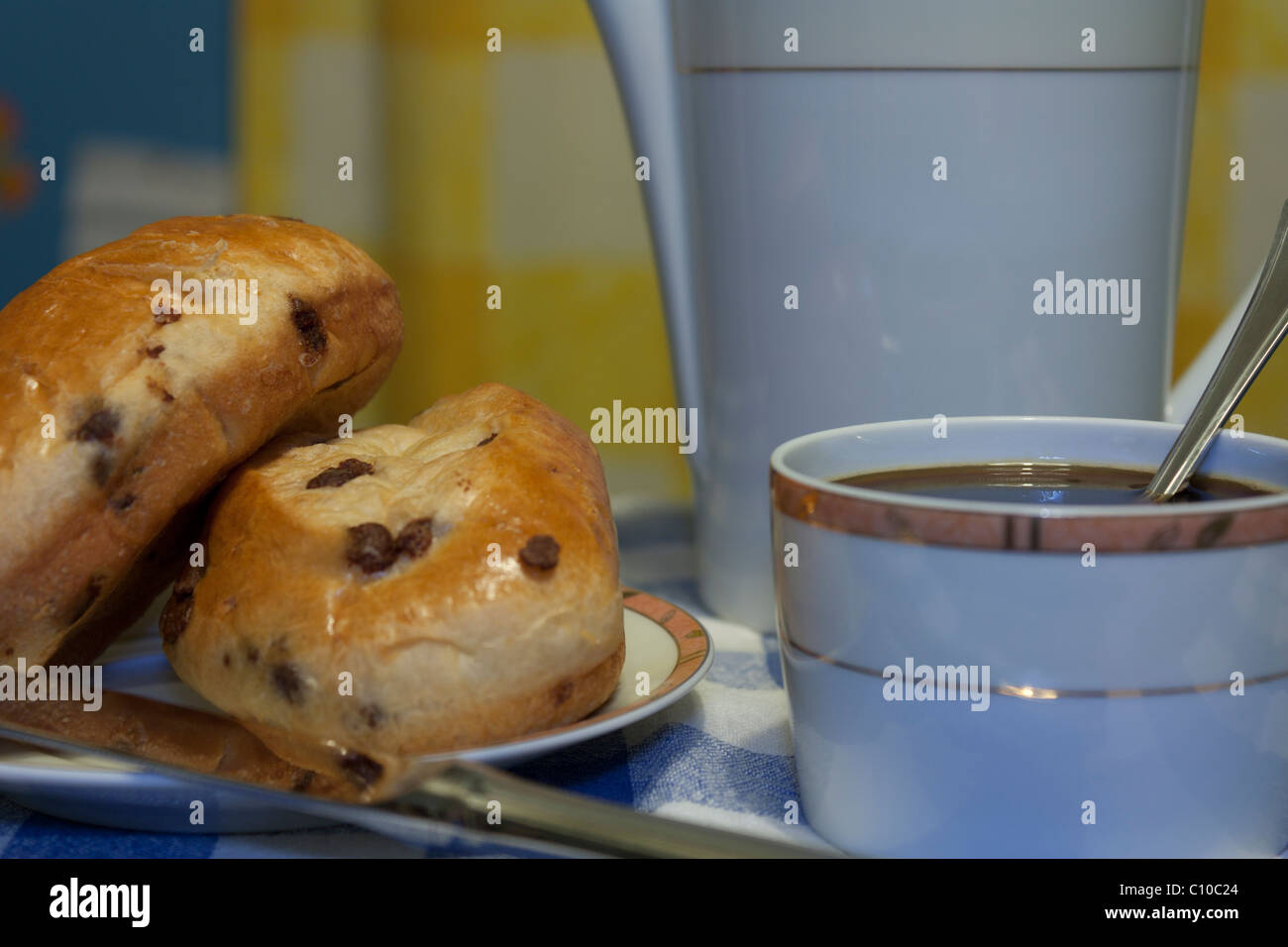 Chocolate croissant breakfast Stock Photo Alamy