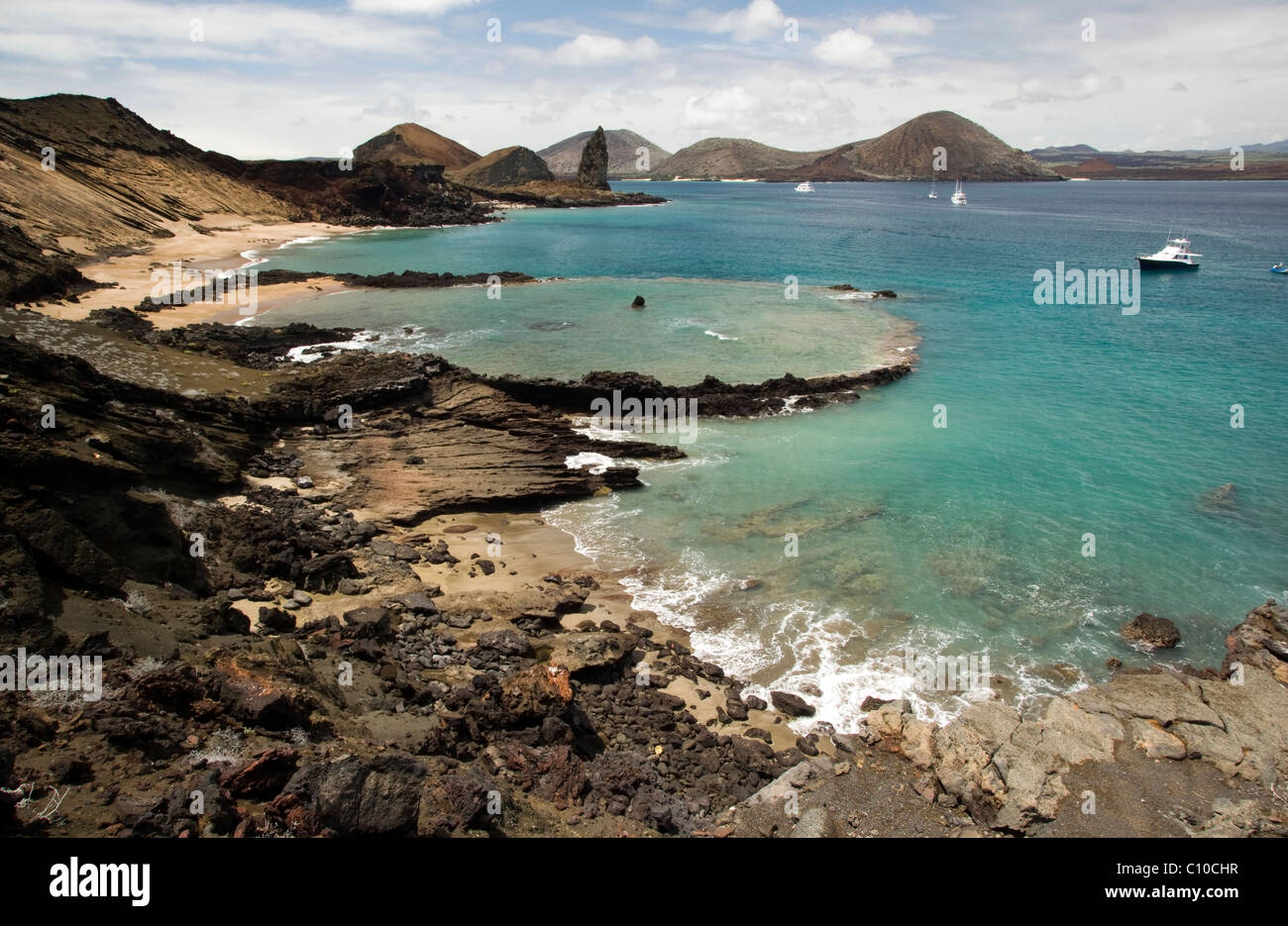 Bartolome Island Landscape - Galapagos Islands, Ecuador Stock Photo