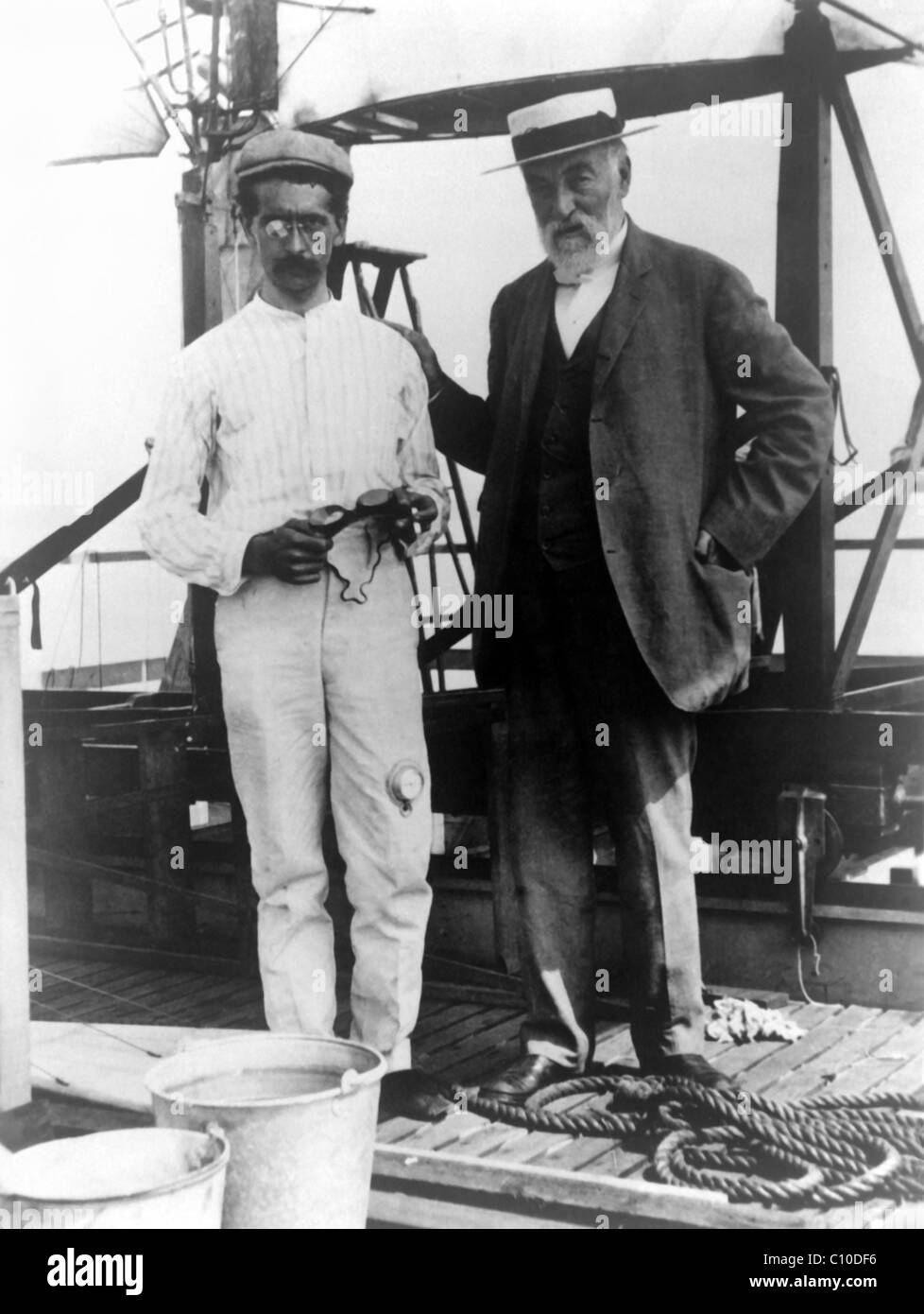 Samuel Pierpont Langley and Charles M. Manly Stock Photo