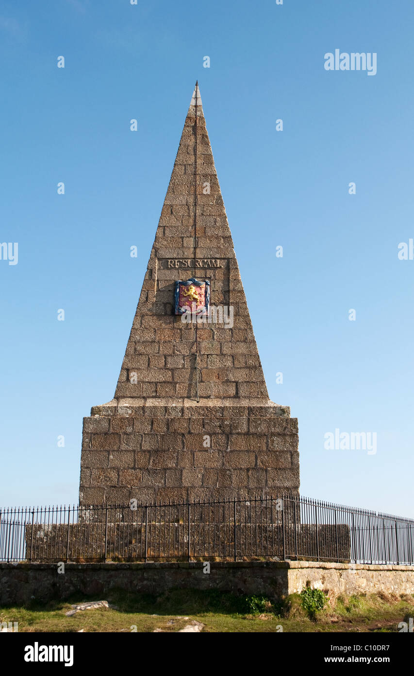 Knills monument at St.ives in Cornwall, UK Stock Photo