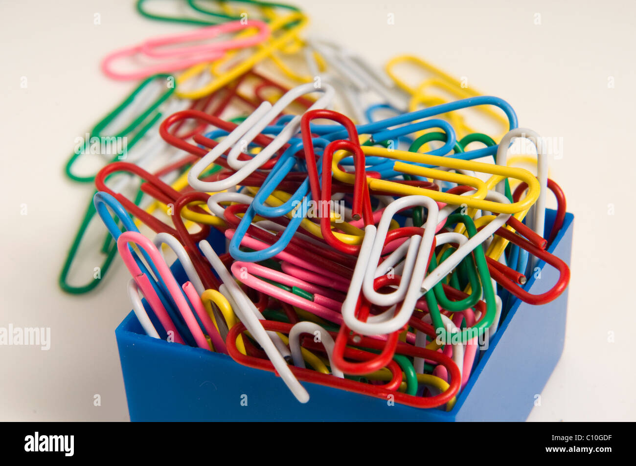 paper clips in box Stock Photo Alamy