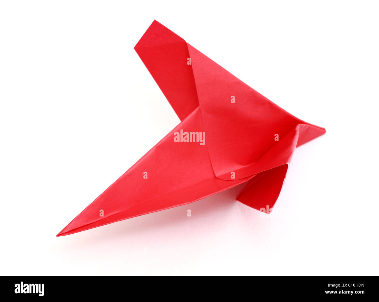 Red Origami Paper Bird Stock Photo, Picture and Royalty Free Image