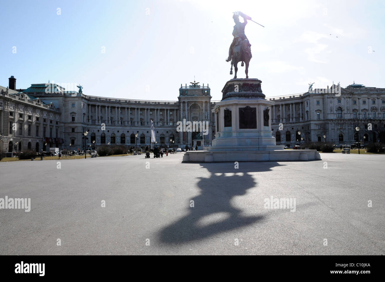 Erzherzog Karl-Denkmal monument, Heldenplatz Heroes Square, Hofburg Imperial Palace, Vienna, Austria, Europe Stock Photo