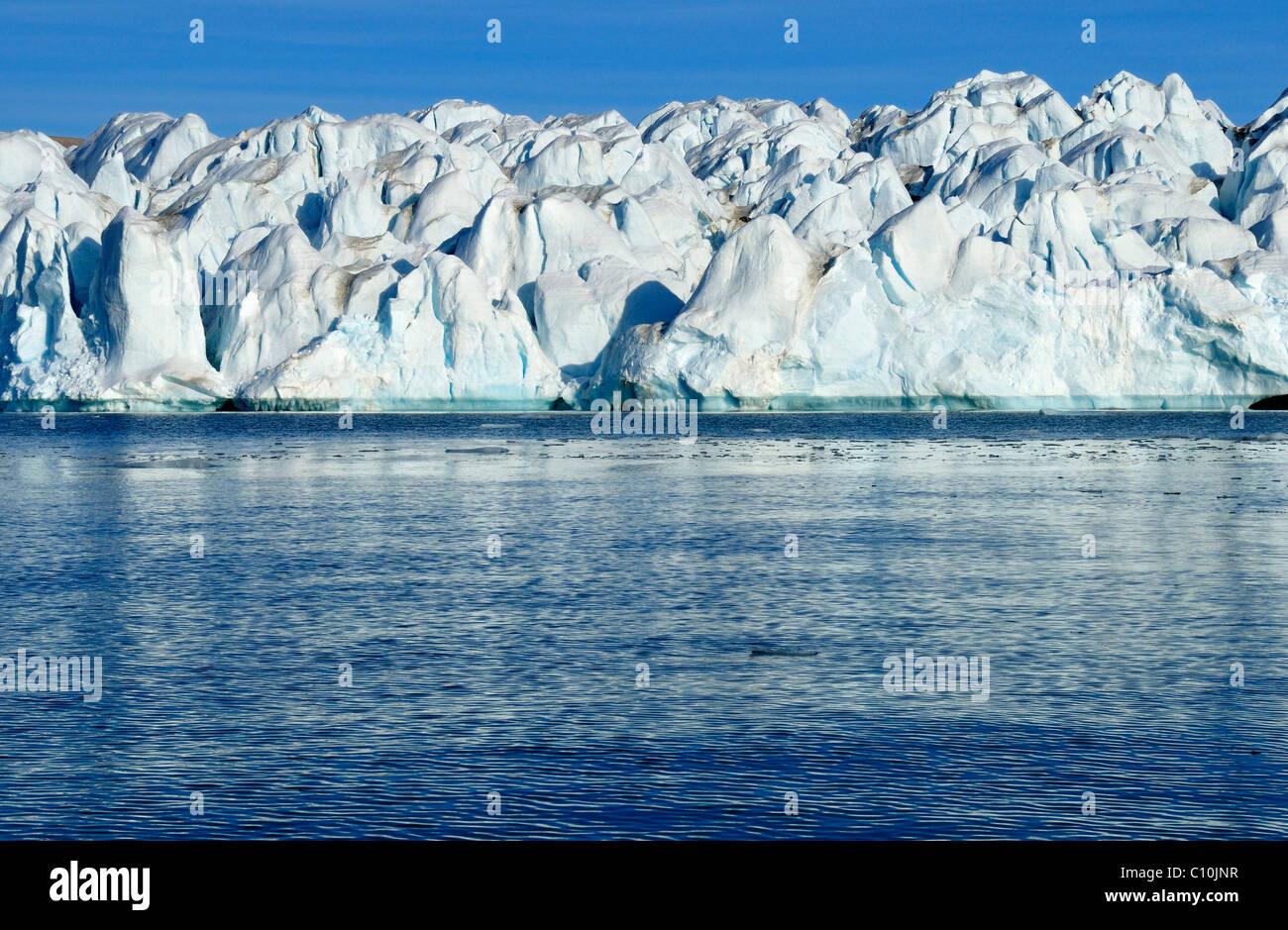 Tidewater glacier at Crocker Bay on Devon Island, Northwest Passage
