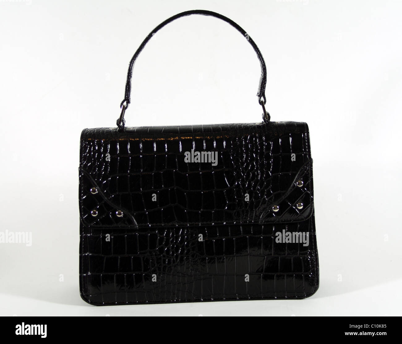 Crocodile-patterned Clutch Bag - Black - Ladies | H&M US