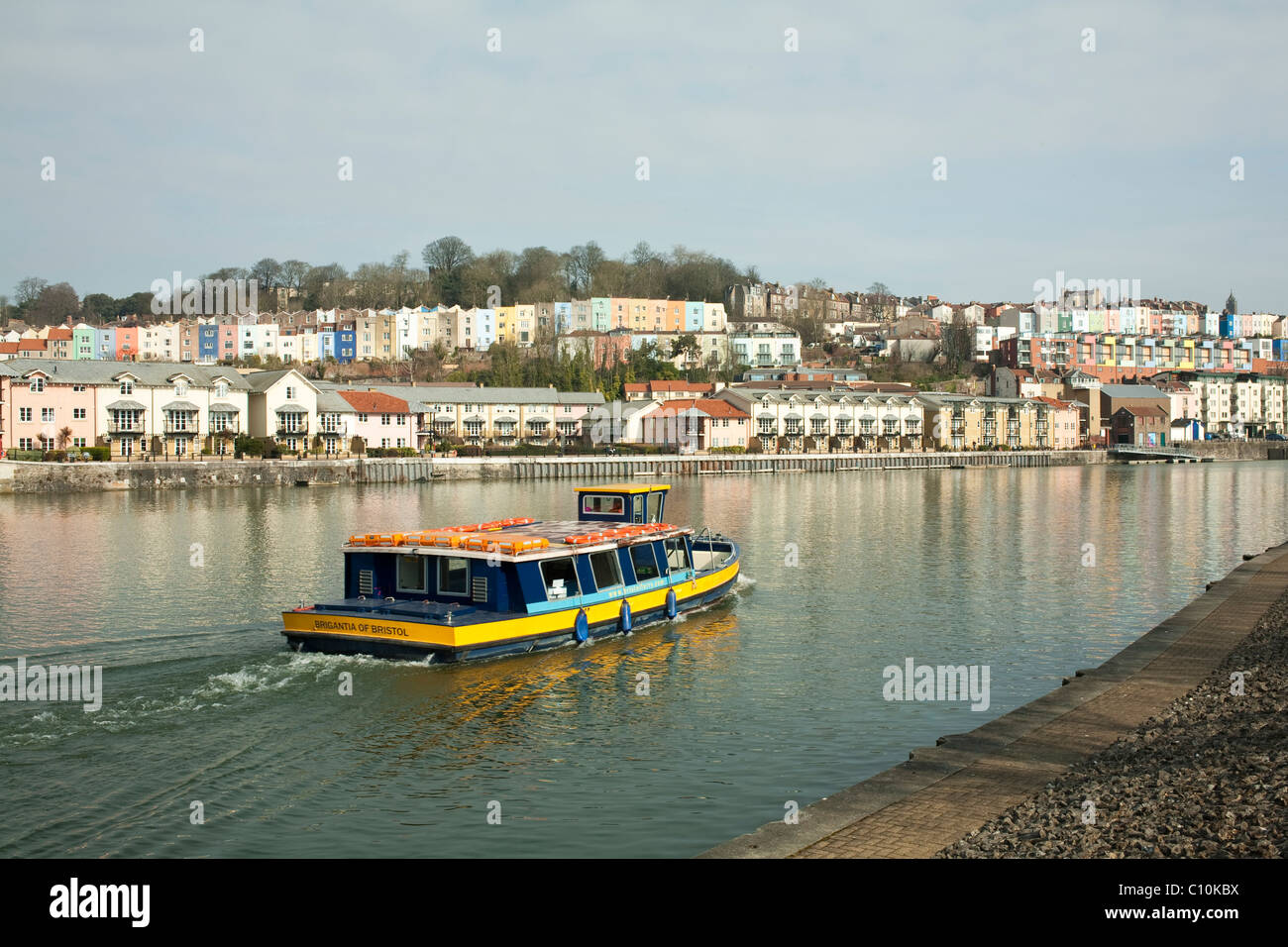 Bristol ferry in the docks at Hotwells, Bristol Stock Photo