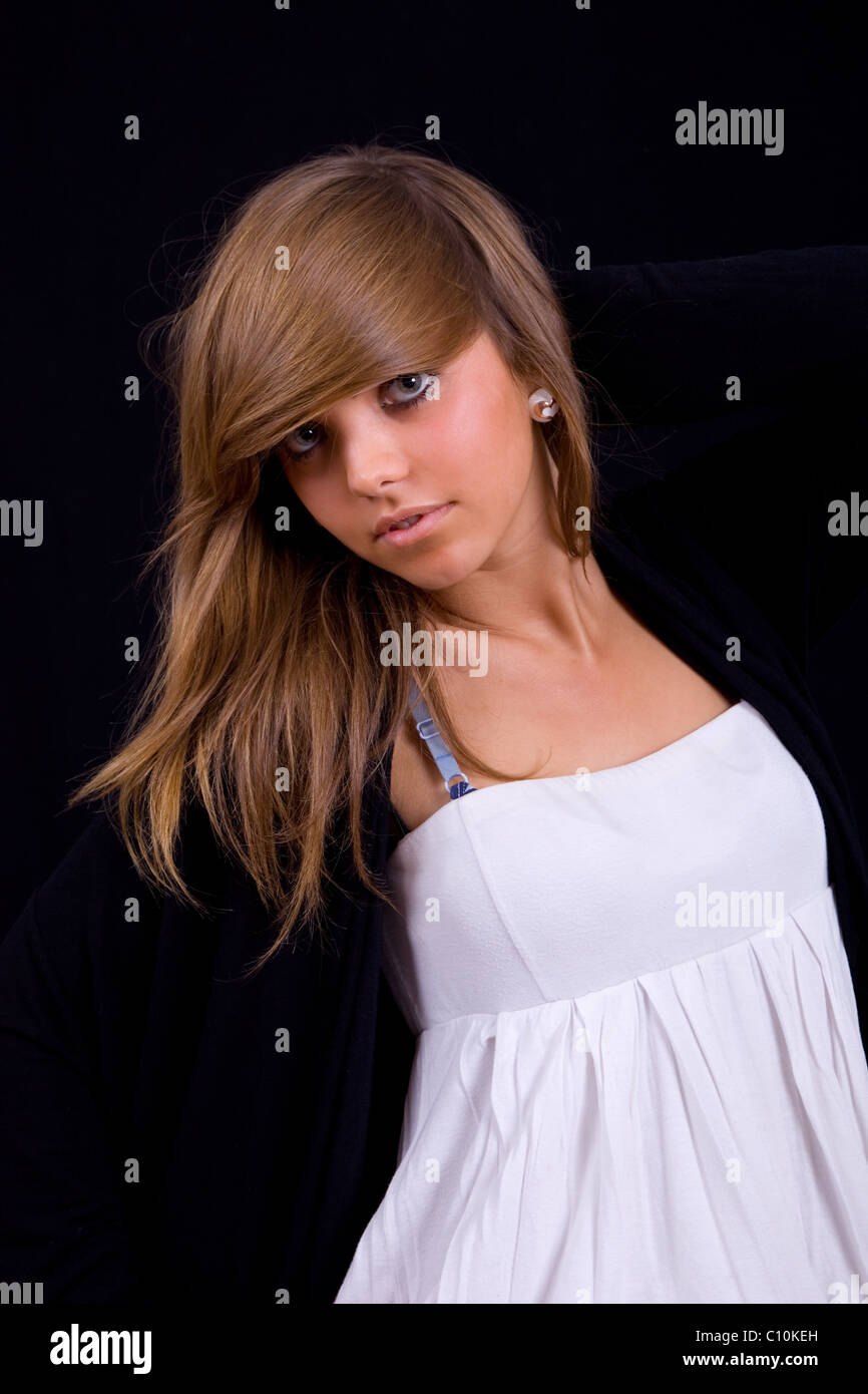 an young beautiful woman close up portrait Stock Photo - Alamy