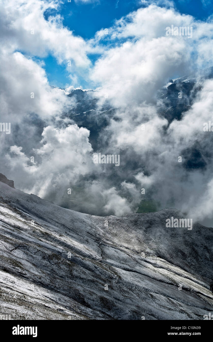 Weather on Mt. Brienzer Rothorn, Bernese Oberland, Switzerland, Europe Stock Photo