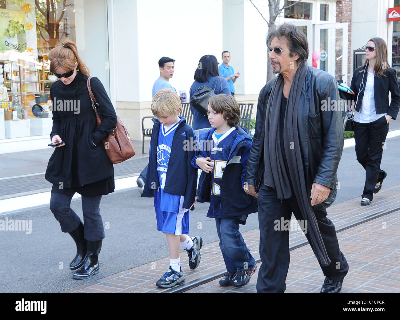 Al Pacino shopping with his family at the Grove Los Angeles, California