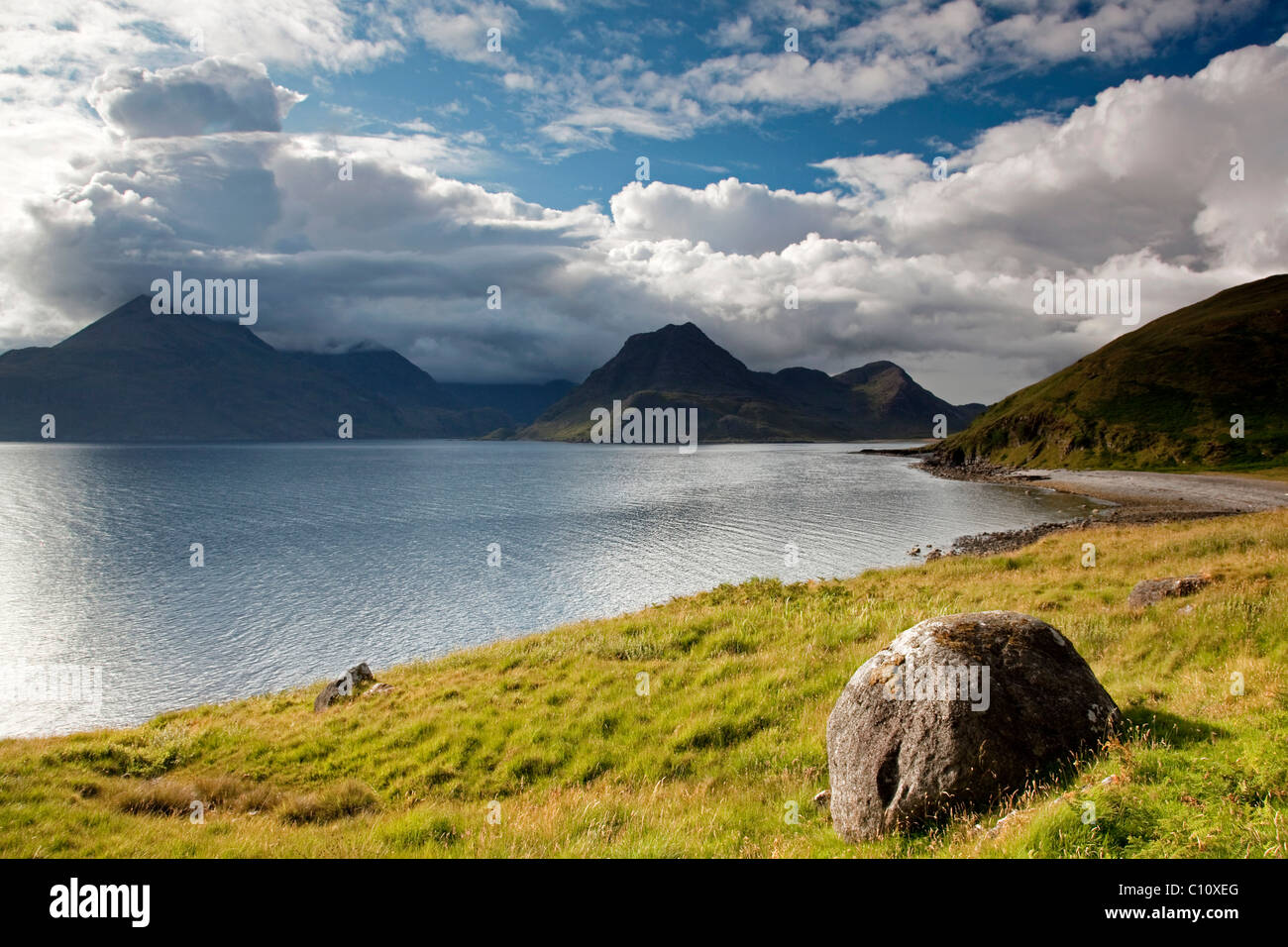 View of Loch Elgin on the Scottish Atlantic coast, Scotland, United Kingdom, Europe Stock Photo
