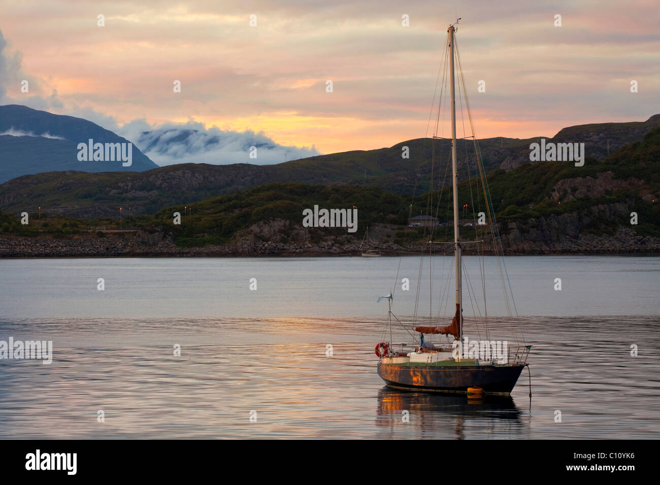 In the port of Kyleakin on the Isle of Skye, Highland Council, Scotland, United Kingdom, Europe Stock Photo
