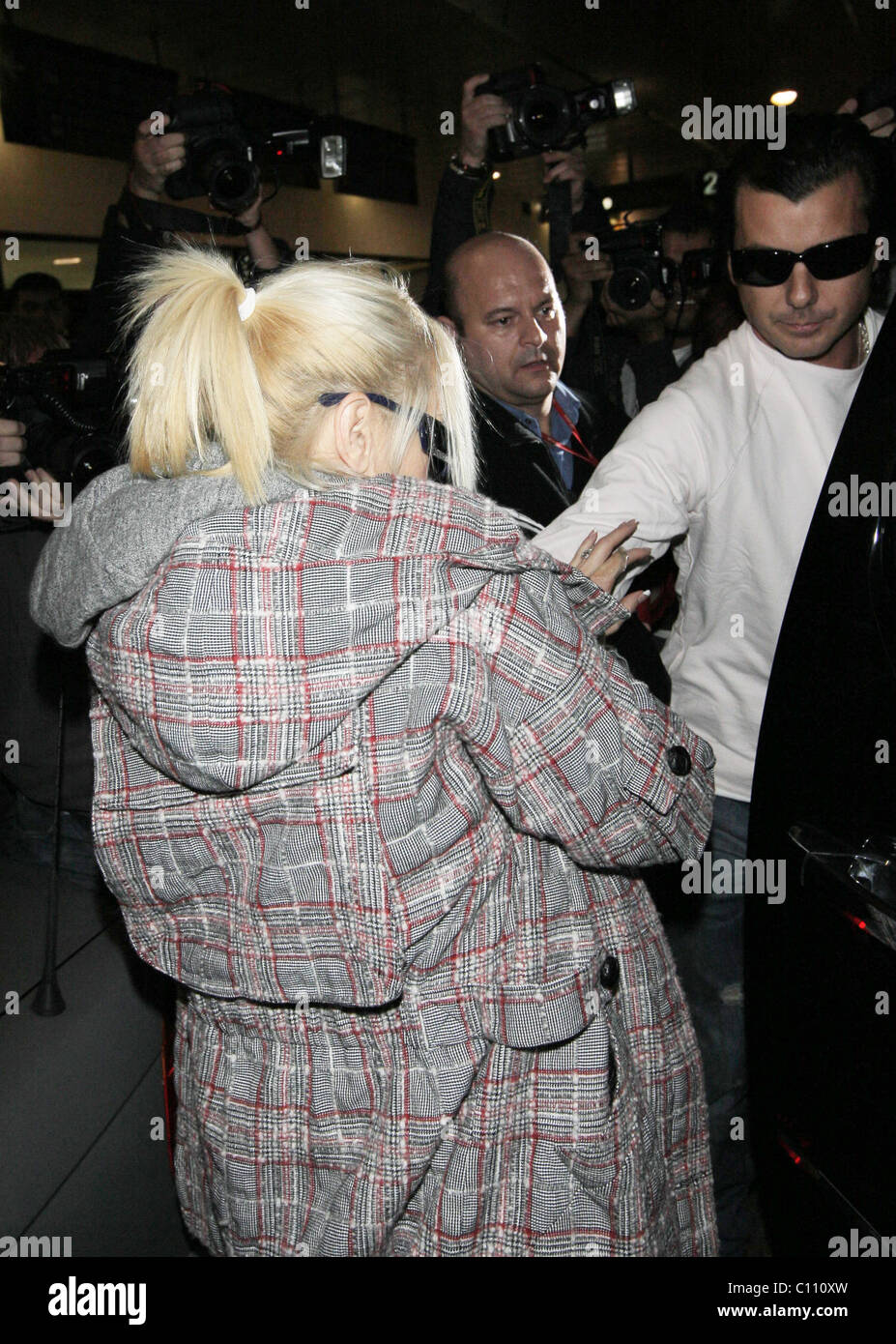 Gwen Stefani and Gavin Rossdale arrive at LAX on a Virgin flight from