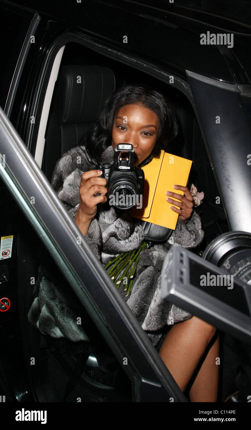 Birthday Girl Brandy Norwood aka Brandy leaves Nobu Berkeley restaurant