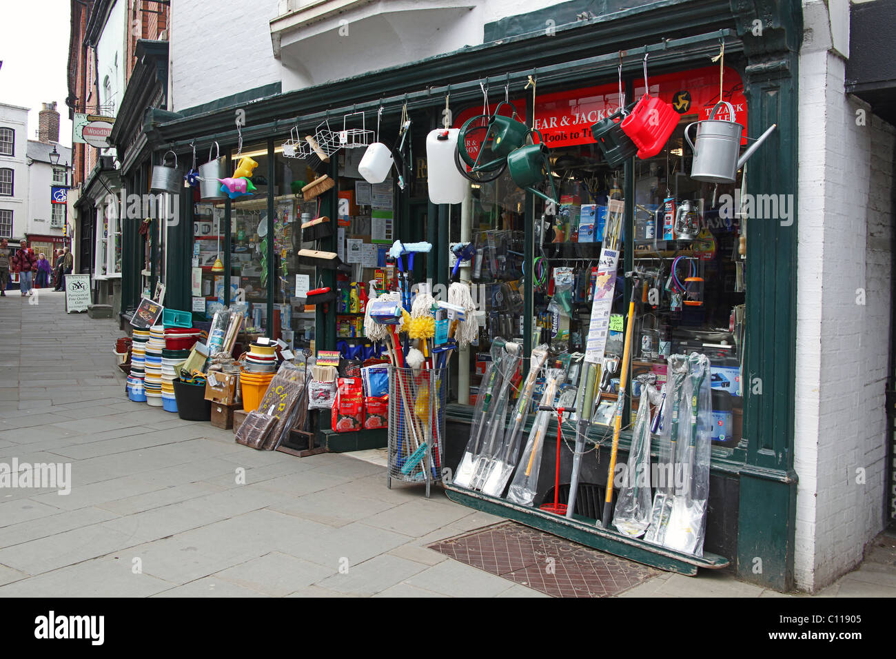 Old fashion hardware shop in the Bullring in Ludlow, Shropshire