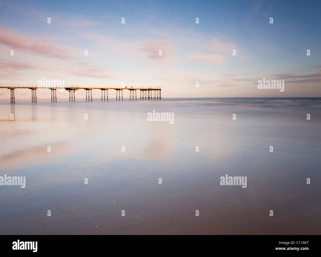 Saltburn Pier, a Victorian pier and the most northerly surving in Britain, Saltburn by the Sea