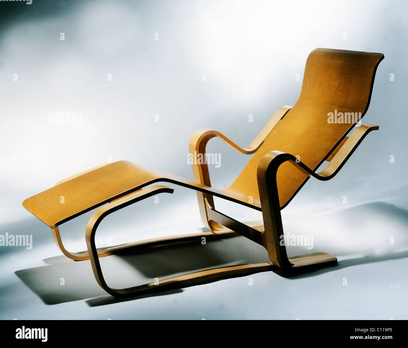 1930'S Style Wooden Art Deco Lounge Chair Stock Photo - Alamy