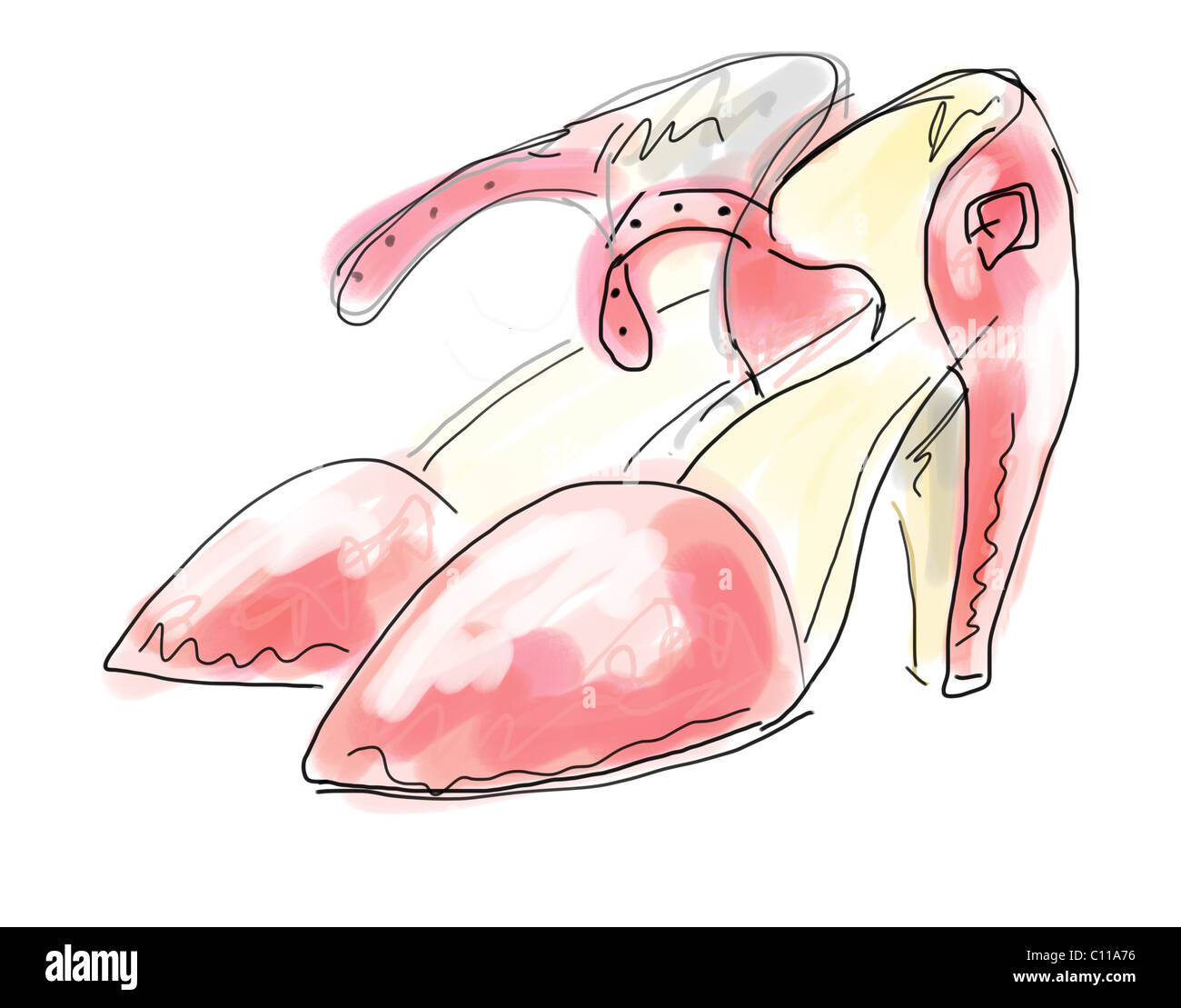 illustration of red shoes Stock Photo - Alamy